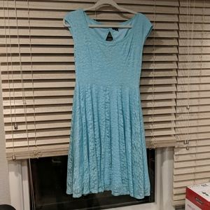 Torrid blue lace skater dress